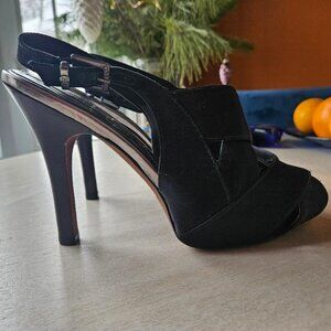 BCBGMaxAzria Satin Stiletto Heels